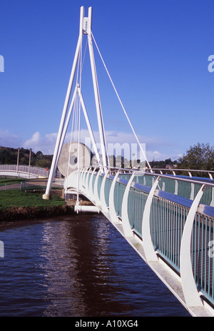 Miller's Crossing cycle et passerelle au-dessus de la rivière Exe à Exeter, Devon Banque D'Images