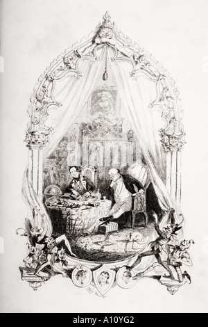 Illustration de la Charles Dickens roman Le Pickwick Papers par H K Browne connu comme Phiz Banque D'Images