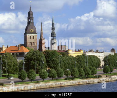 La Lettonie Riga City skyline Banque D'Images