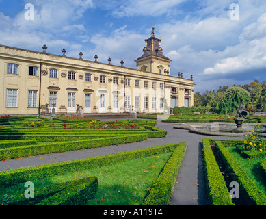 Palais de Wilanów Varsovie Pologne Banque D'Images