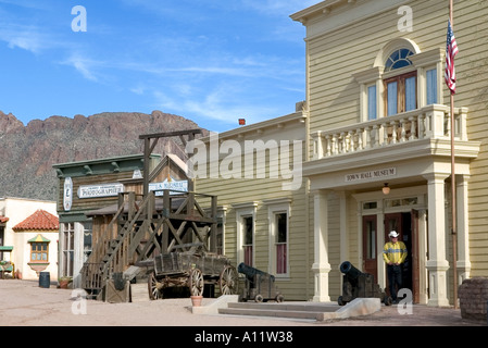 Musée de l'hôtel de ville et à l'échafaud à Old Tucson Studios Banque D'Images