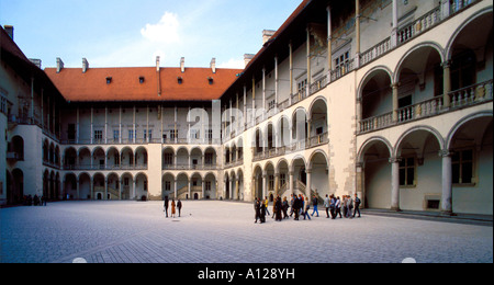 Le Château Royal de Wawel Krakow Banque D'Images