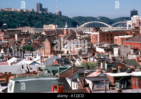 Paniers-ensely "Architecture Logement' 'Pittsburgh Pennsylvanie' USA Cityscape de 'Sud' de 'perspective' ci-dessus Banque D'Images