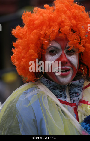 Un magnifique masque du Carnaval de Cento, jumelée à la brasilian carnaval, Italie Banque D'Images