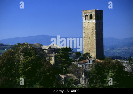 Italie Marche San Leo tour de la cathédrale Banque D'Images