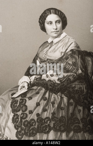 Madame Caroline Marie Felix Miolan-Carvalho, 1827 - 1895. Chanteuse soprano d'opéra français. Banque D'Images