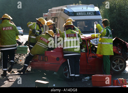 Accident de voiture en Gloucesetershire Stroud Banque D'Images