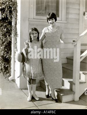 Mère et fille mignonne Banque D'Images