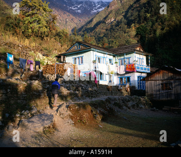 Trek au Mera Peak, Himalaya, Népal, Asie Banque D'Images