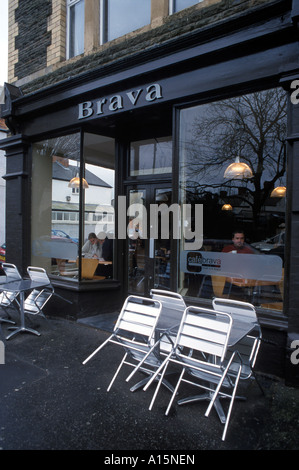 Cafe Brava, dans le quartier branché de Pontcanna salon de Cardiff. Banque D'Images