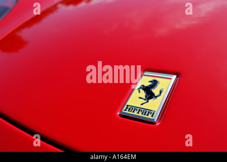 Badge de capot sur Ferrari '^90' Banque D'Images