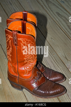 Bottes de Cowboy Banque D'Images