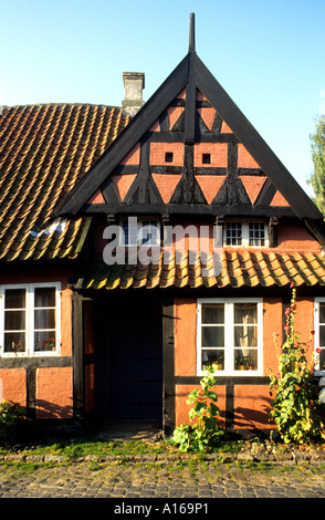 17 maisons du 18ème siècle Aero Danemark Aeroskobing Banque D'Images