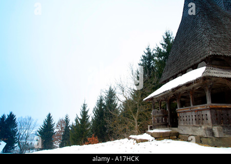 Un village de campagne traditionnelle, Sighet, Roumanie. Banque D'Images