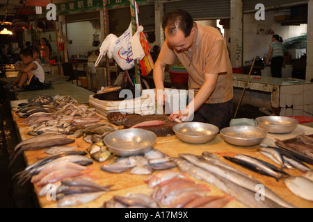 Marché Central, Shunde, Foshan, Guangdong, Chine. Banque D'Images