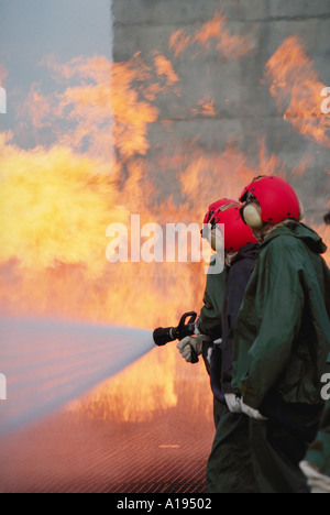 Pompiers en formation marine San Francisco CA Banque D'Images