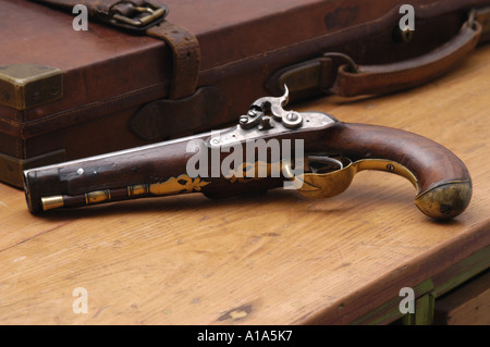 Canon Canon double pistolet à percussion vers 1880 Banque D'Images