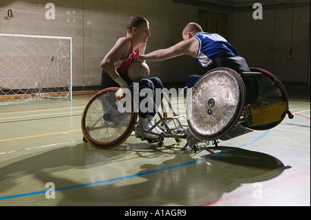 Les joueurs de rugby Quad Banque D'Images