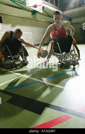 Les joueurs de rugby Quad Banque D'Images