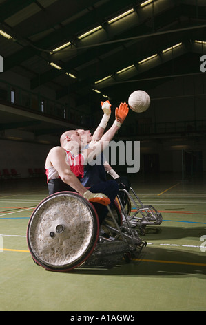 Les joueurs de rugby Quad Banque D'Images