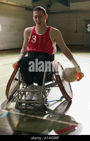 Quad rugby player Banque D'Images