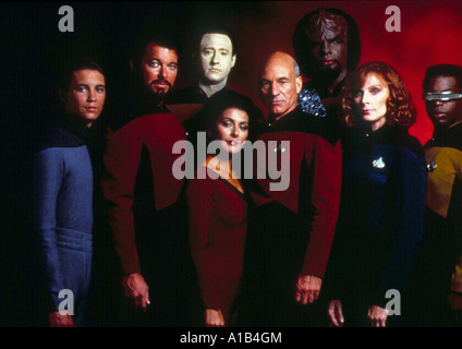 Star Trek La nouvelle génération Année 1987 1994 Directeur Corey Allen, Gabrielle Beaumont Patrick Stewart Le Capitaine Jean Luc Picard bre Banque D'Images