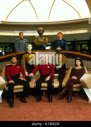 Star Trek La nouvelle génération Année 1987 1994 Directeur Corey Allen, Gabrielle Beaumont Patrick Stewart Le Capitaine Jean Luc Picard bre Banque D'Images