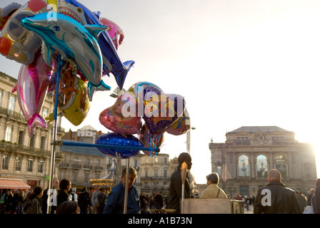 Une prise de vue de la place principale de Montpellier, place de la comédie Banque D'Images