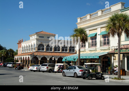 Ressorts d'espagnol une retraite exculsive village. Les Villages Lady Lake Mid Florida USA. Banque D'Images