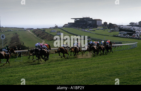 BRIGHTON SUSSEX ENGLAND 1986 COURSES DE CHEVAUX PARI FOULES 2007 Banque D'Images