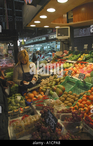 Marché de La Boqueria Barcelona Banque D'Images