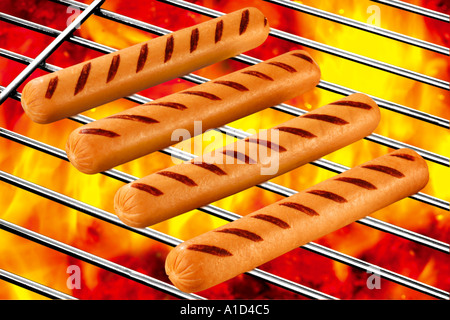 BBQ HOT DOG Banque D'Images