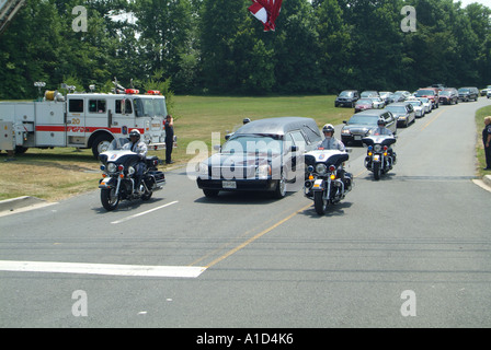 Funérailles d'agent de police tué dans l'exercice de leurs fonctions Upper Marlboro, Maryland Banque D'Images