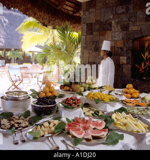 Petit-déjeuner buffet à l'Hôtel Royal Palm Ile Maurice Banque D'Images