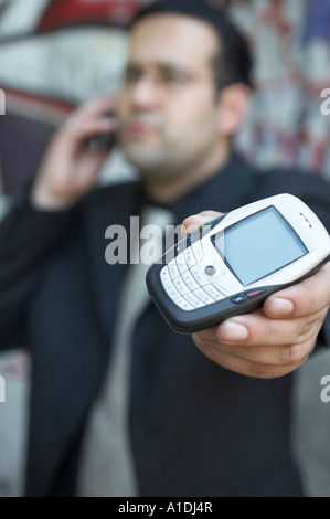 Le transfert d'un appel de téléphone d'affaires Banque D'Images