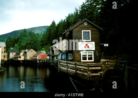 Vue de Ketchikan Alaska du Sud-est de Ketchikan Creek Street Banque D'Images