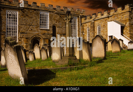 Entrée privée à l'église St Marys pew Cholmley Whitby, North Yorkshire Angleterre Royaume-Uni Royaume-Uni GB Grande Bretagne Banque D'Images