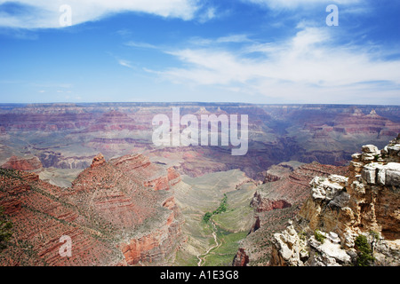 USA Grand Canyon Bright Angel Trail ci-dessous Banque D'Images