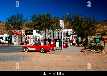 Rt 66 Visitors Centre, micocoulier, Arizona USA Banque D'Images