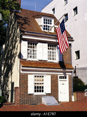 La maison de Betsy Ross à Philadelphie, USA Banque D'Images