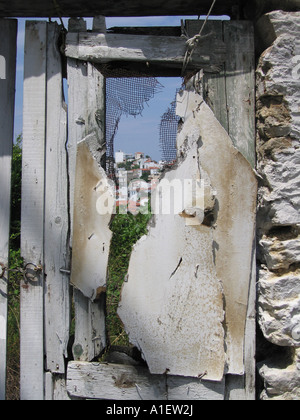 Ruiné par la ville qui porte peut être vu dans la distance Kos Grèce Banque D'Images