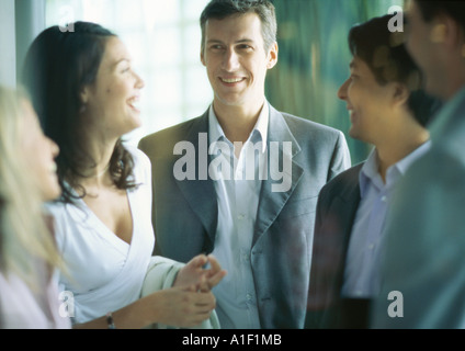 Group of businesspeople smiling Banque D'Images