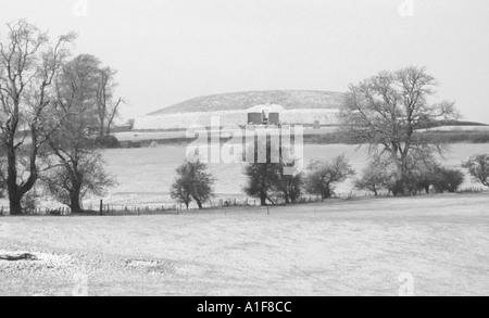 Le comté de Meath Newgrange dans la neige Banque D'Images