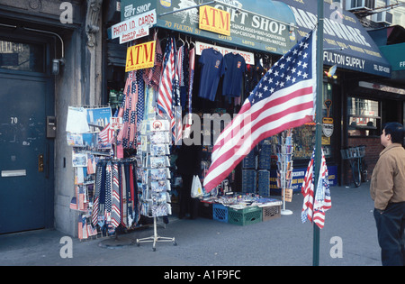 Boutique de souvenirs près de South Street Seaport Banque D'Images