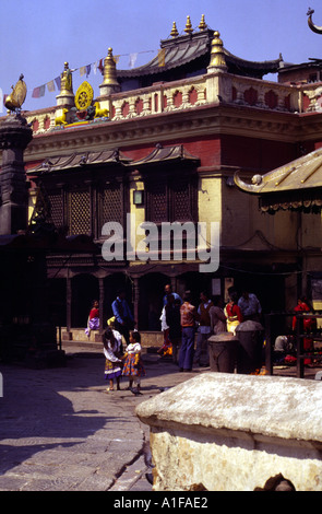 Temple de Swayambhunath, Katmandou, Népal Banque D'Images