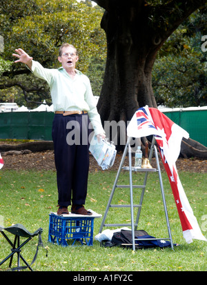 Speakers Corner près de la galerie d'art de Nouvelle-Galles du Sud Sydney NSW Australie Banque D'Images