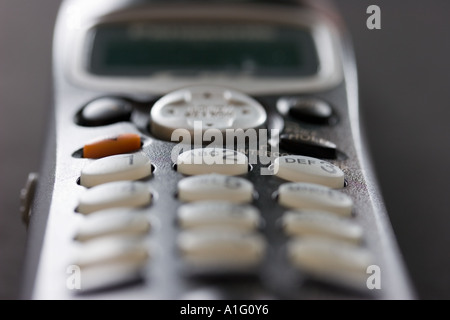 Close up of a digital, téléphone sans fil. Banque D'Images