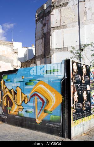 Graffiti sur un mur, Séville, Espagne Banque D'Images