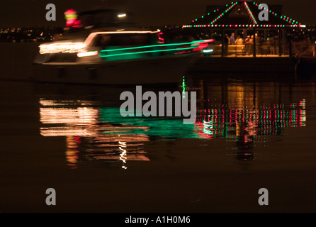 Les lumières de Noël Renton Banque D'Images