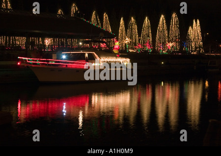 Les lumières de Noël Renton Banque D'Images